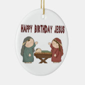 Fijne verjaardag Jezus! Keramisch Ornament (Rechts)