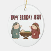 Fijne verjaardag Jezus! Keramisch Ornament (Links)