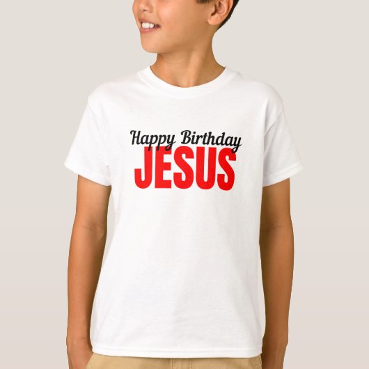Fijne verjaardag Jezus T-shirt (Voorkant)