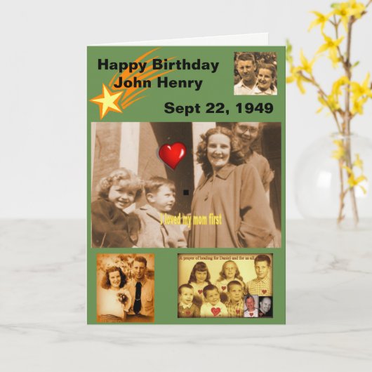 FIJNE VERJAARDAG JOHN KAART (Gele Bloem)