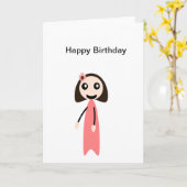 Fijne verjaardag kaart (Gele Bloem)