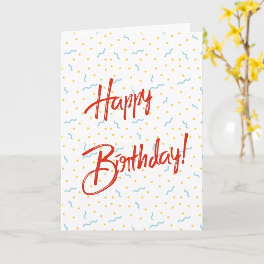 Fijne verjaardag kaart (Gele Bloem)