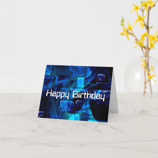 Fijne verjaardag kaart (Gele Bloem)