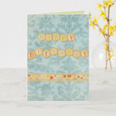 Fijne verjaardag kaart (Gele Bloem)