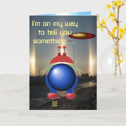 Fijne verjaardag kaart (Gele Bloem)