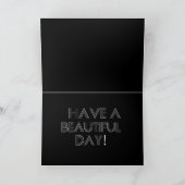 Fijne verjaardag kaart. Zwart-wit geometrisch Kaart (Binnen)