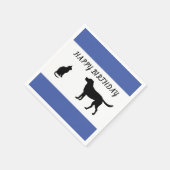 Fijne verjaardag kat en hondenluiers servet (Hoek)