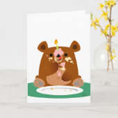 Fijne verjaardag, klein beer! kaart (Gele Bloem)