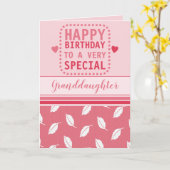 Fijne verjaardag kleindochter roze kaart (Gele Bloem)