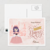 Fijne verjaardag, kleine prinses. Aangepaste naam Briefkaart (Voorkant / Achterkant)