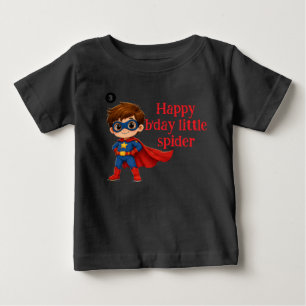 Fijne Verjaardag Kleine Spin Peuter T-Shirt 
