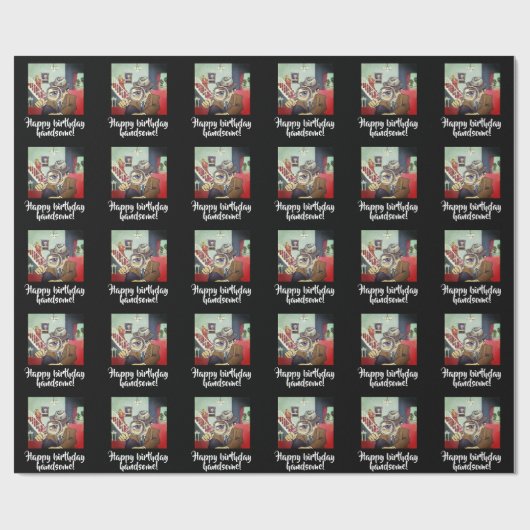 Fijne verjaardag knap! verpakkingspapier cadeaupapier (Vlak)