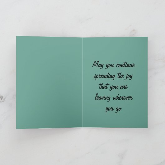 Fijne verjaardag lachende kat kaart (Binnen)