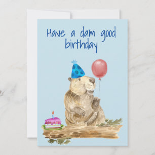 Fijne verjaardag, lief bevertje feestdagenkaart