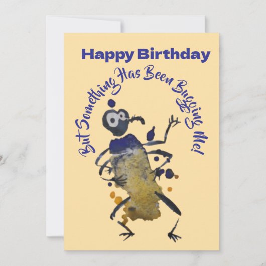 Fijne verjaardag, maar iets beangstigt me kaart (Voorkant)