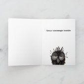 Fijne verjaardag mam! Grappige Sleepy Owl Art Moth Kaart (Binnen)