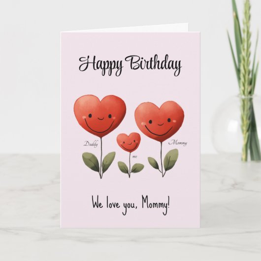 Fijne verjaardag mama, Kaart van Baby & papa, (Voorkant)