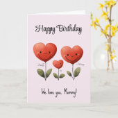 Fijne verjaardag mama, Kaart van Baby & papa, (Gele Bloem)