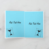 Fijne verjaardag Martini in het blauw Kaart (Binnen)