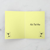 Fijne verjaardag Martini in het geel Kaart (Binnen)