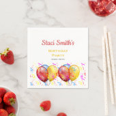 Fijne verjaardag met ballonnen servet (Insitu)