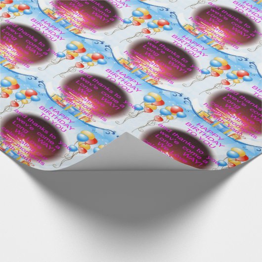 Fijne verjaardag met je kunstprint cadeaupapier (Hoek)