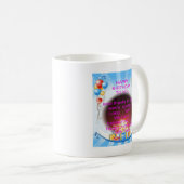 Fijne verjaardag met je kunstprint koffiemok (Voorkant rechts)