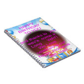 Fijne verjaardag met je kunstprint notitieboek (Rechterzijde)