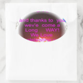 Fijne verjaardag met je kunstprint ovale sticker (Tas)