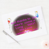 Fijne verjaardag met je kunstprint rechthoekige sticker (Envelop)