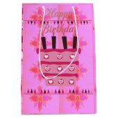 Fijne verjaardag met veel liefde medium cadeauzakje (Voorkant)