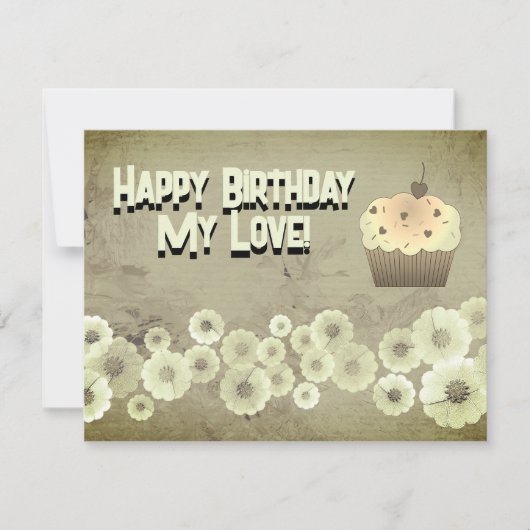 Fijne verjaardag mijn liefde! kaart (Voorkant)