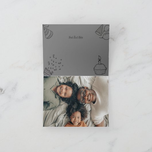 Fijne verjaardag, mijn man wenst u een groet kaart (Binnen)