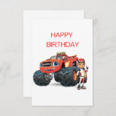 Fijne verjaardag monsterauto wil. kaart (Voorkant / Achterkant)