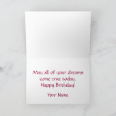 Fijne verjaardag mooie Rode Orchidee-kaart Kaart (Binnen)