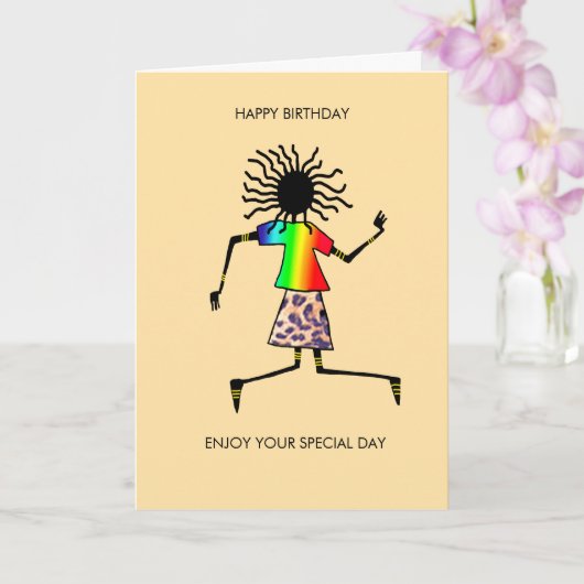 Fijne verjaardag, Music Vibe Kaart (Orchidee)