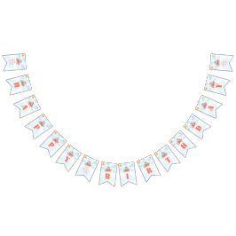 Fijne verjaardag olifantenpartij bij de vlag vlaggetjes