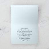 Fijne verjaardag oma. Bloemen en vlinder Kaart (Binnen)