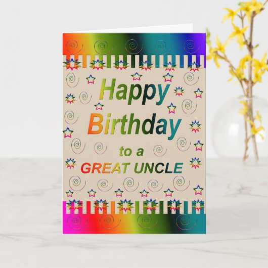 Fijne VERJAARDAG Oom Kaart (Gele Bloem)