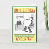 Fijne verjaardag op een accountantskaart kaart (Voorkant)