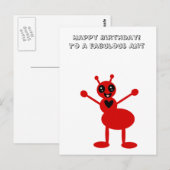 Fijne verjaardag op een fantastische mier briefkaart (Voorkant / Achterkant)