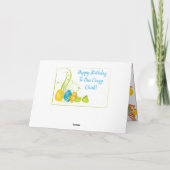 Fijne verjaardag op één klote meid kaart (Achterkant)