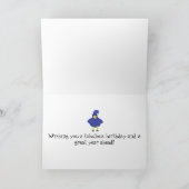 Fijne verjaardag op een zeldzame vogel - Cartoon v Kaart (Binnen)