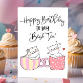 Fijne verjaardag op mijn beste thee | Vriendag Kaart