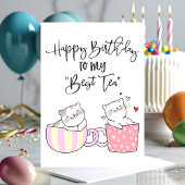 Fijne verjaardag op mijn beste thee | Vriendag Kaart