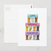 Fijne verjaardag op mijn Bestie Briefkaart (Voorkant / Achterkant)