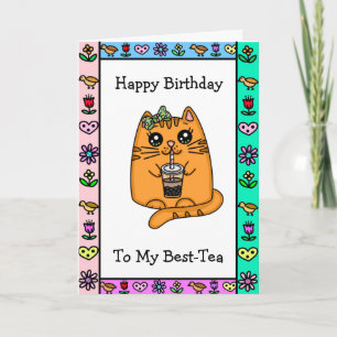 Fijne verjaardag op mijn Bestie Kaart