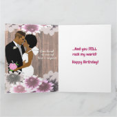 Fijne verjaardag op mijn echtgenoot Afrikaanse Kaa Kaart (Binnen)