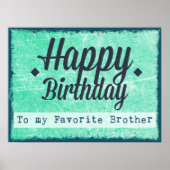 Fijne verjaardag op mijn favoriete Poster van de b (Voorkant)