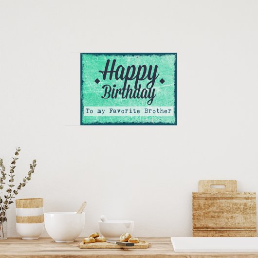 Fijne verjaardag op mijn favoriete Poster van de b (Keuken)